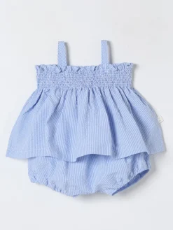 Coordinato in cotone a righe Teddy & Minou