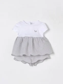 Coordinato in cotone a righe Il Gufo