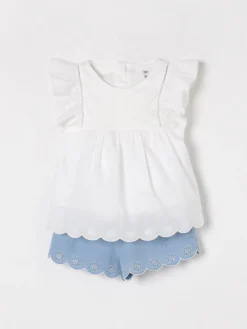 Coordinato in cotone Chloè con ricami