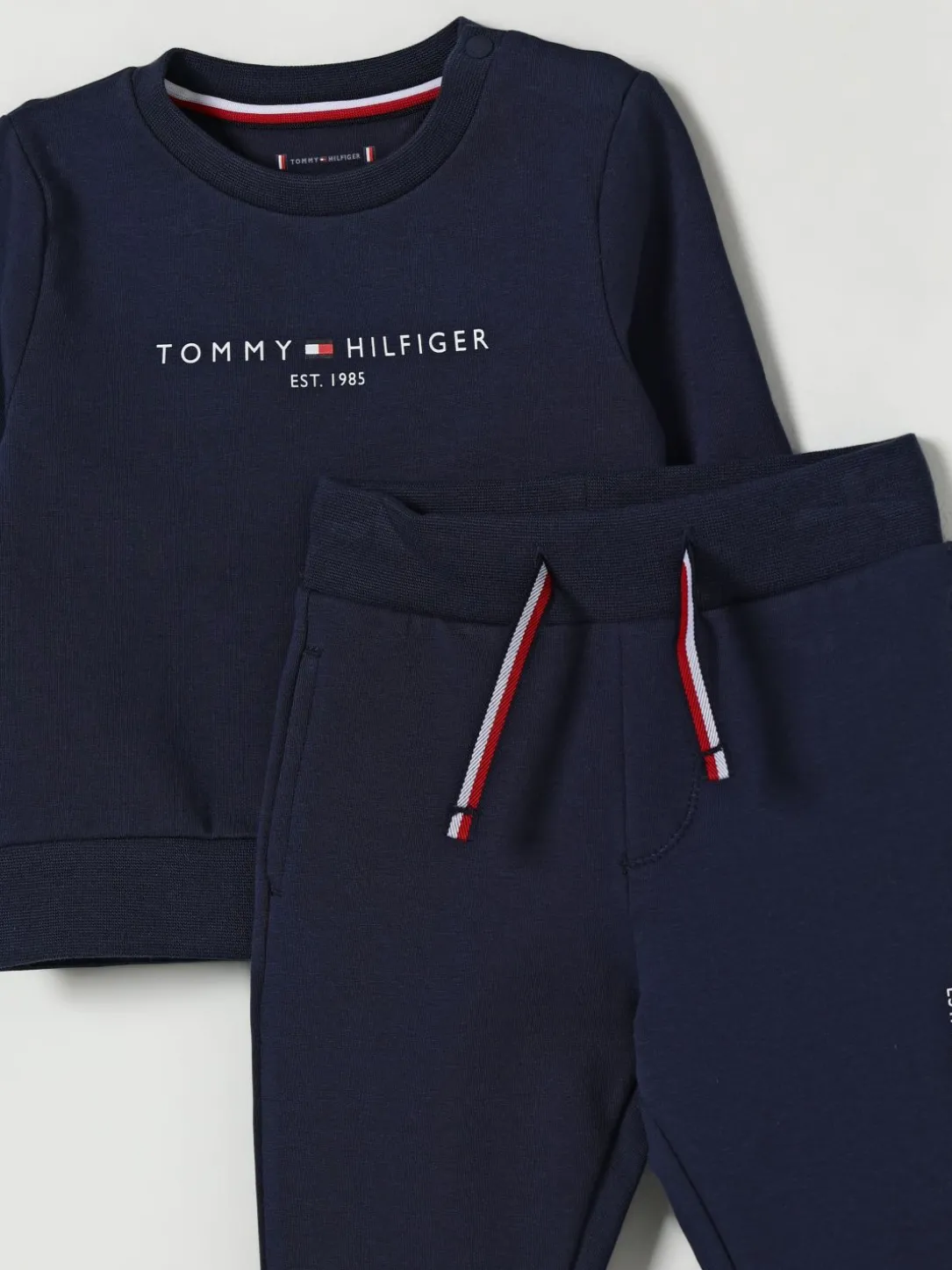 Coordinato in cotone con logo Tommy Hilfiger