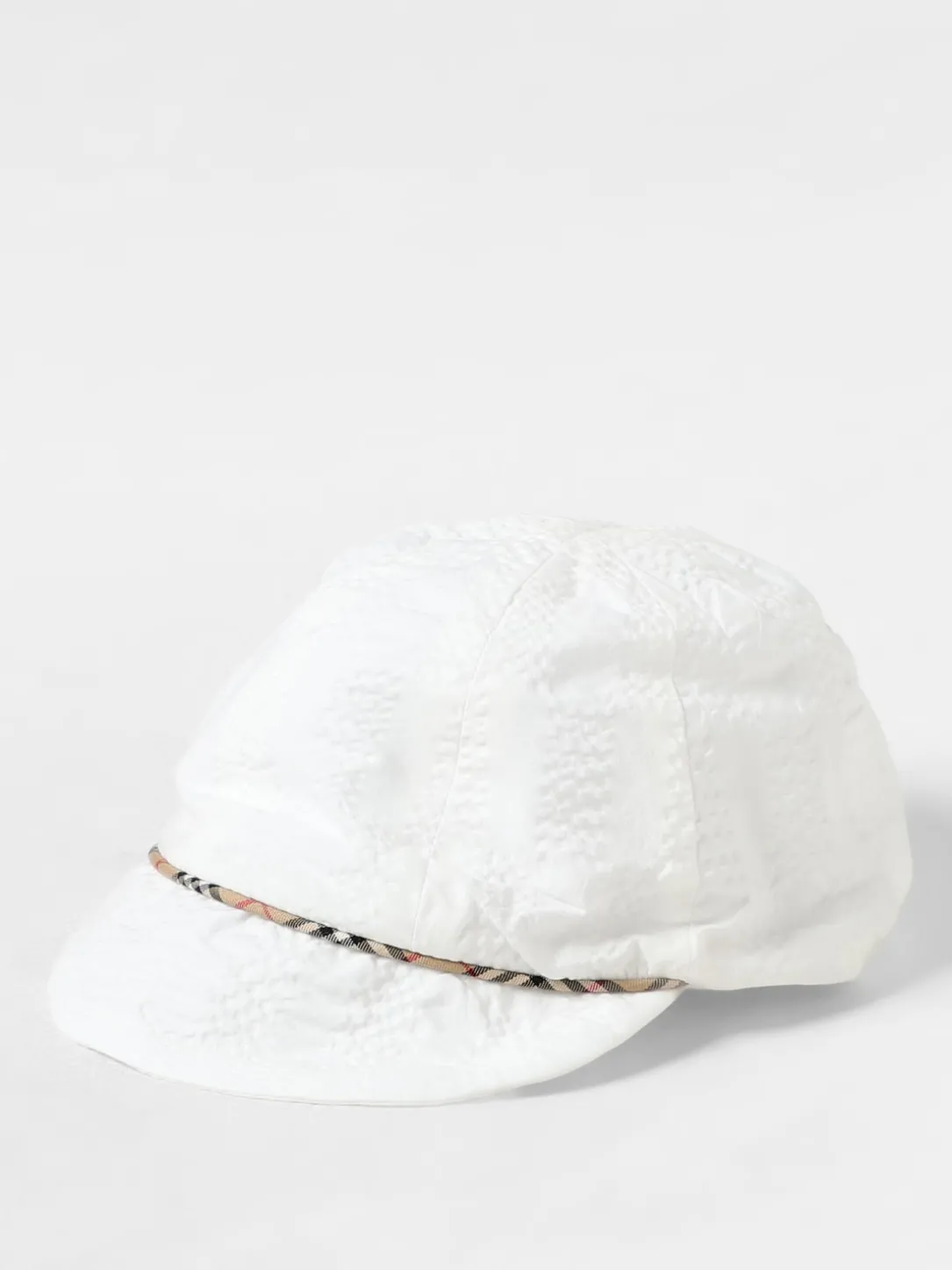 Coordinato in cotone con profili check Burberry