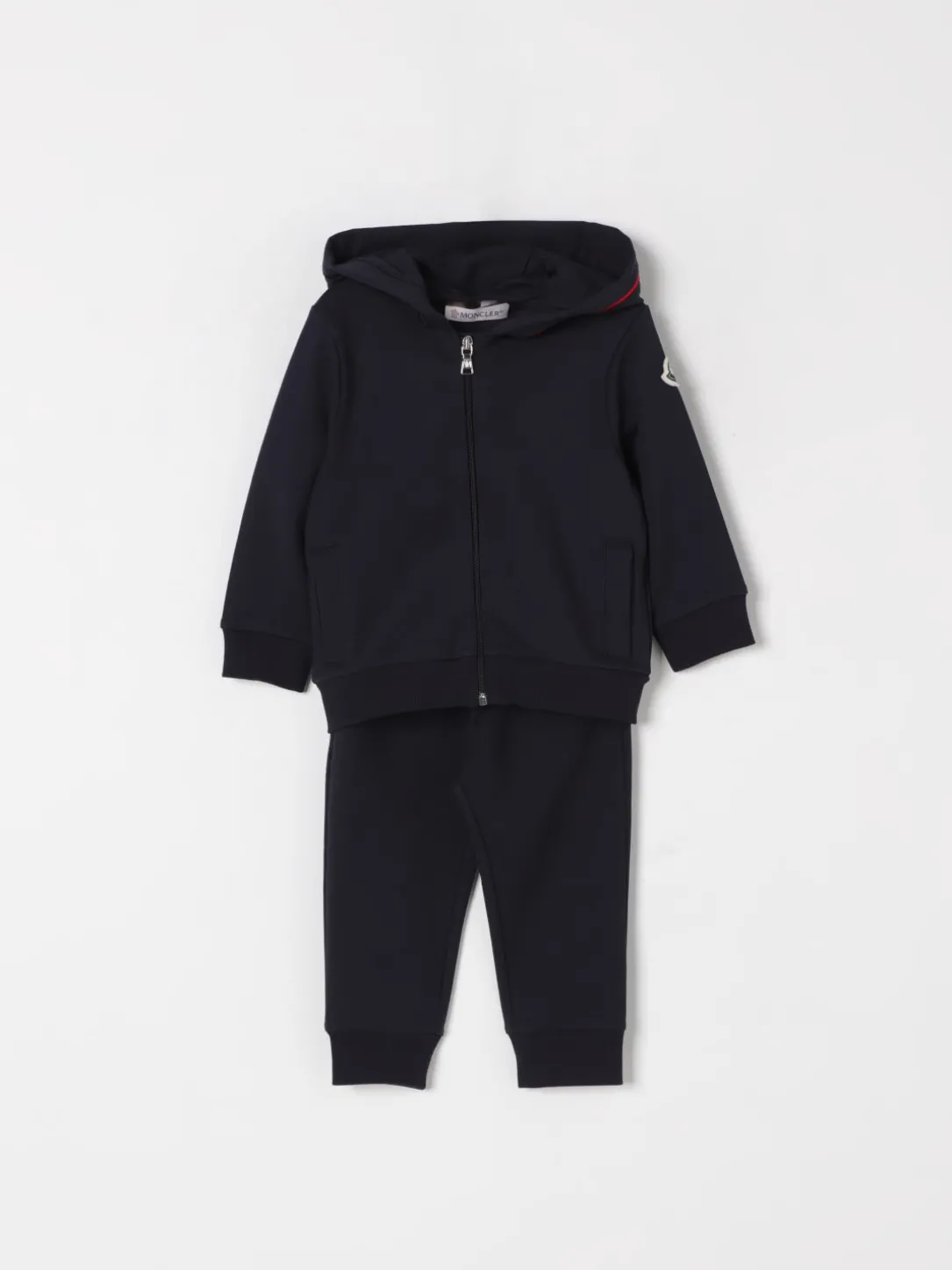 Coordinato in cotone con logo Moncler