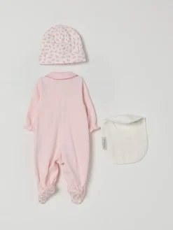 Coordinato in cotone con logo Monnalisa