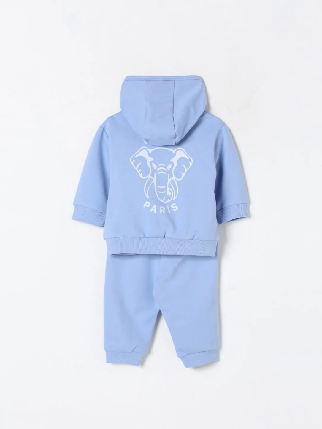 Coordinato in cotone con stampa Elefante Kenzo Kids
