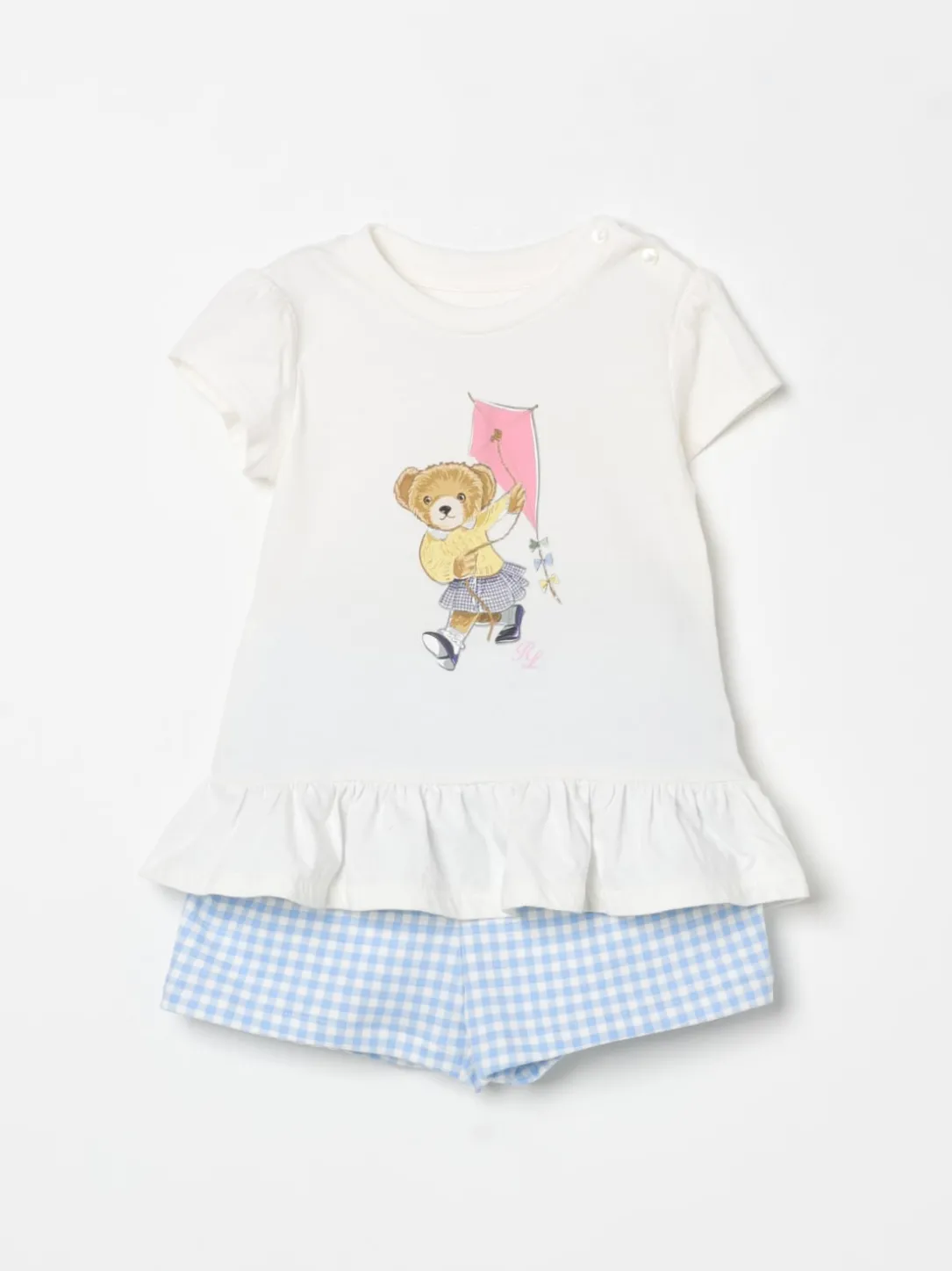 Coordinato in cotone con stampa Bear Polo Ralph Lauren