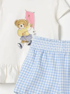 Coordinato in cotone con stampa Bear Polo Ralph Lauren
