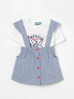 Coordinato in cotone con logo Kenzo Kids