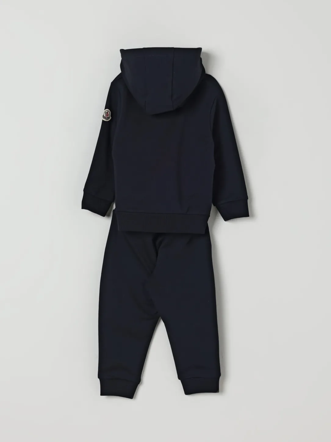 Coordinato in cotone con logo Moncler