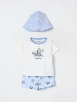 Coordinato in cotone con stampa logo Kenzo Kids