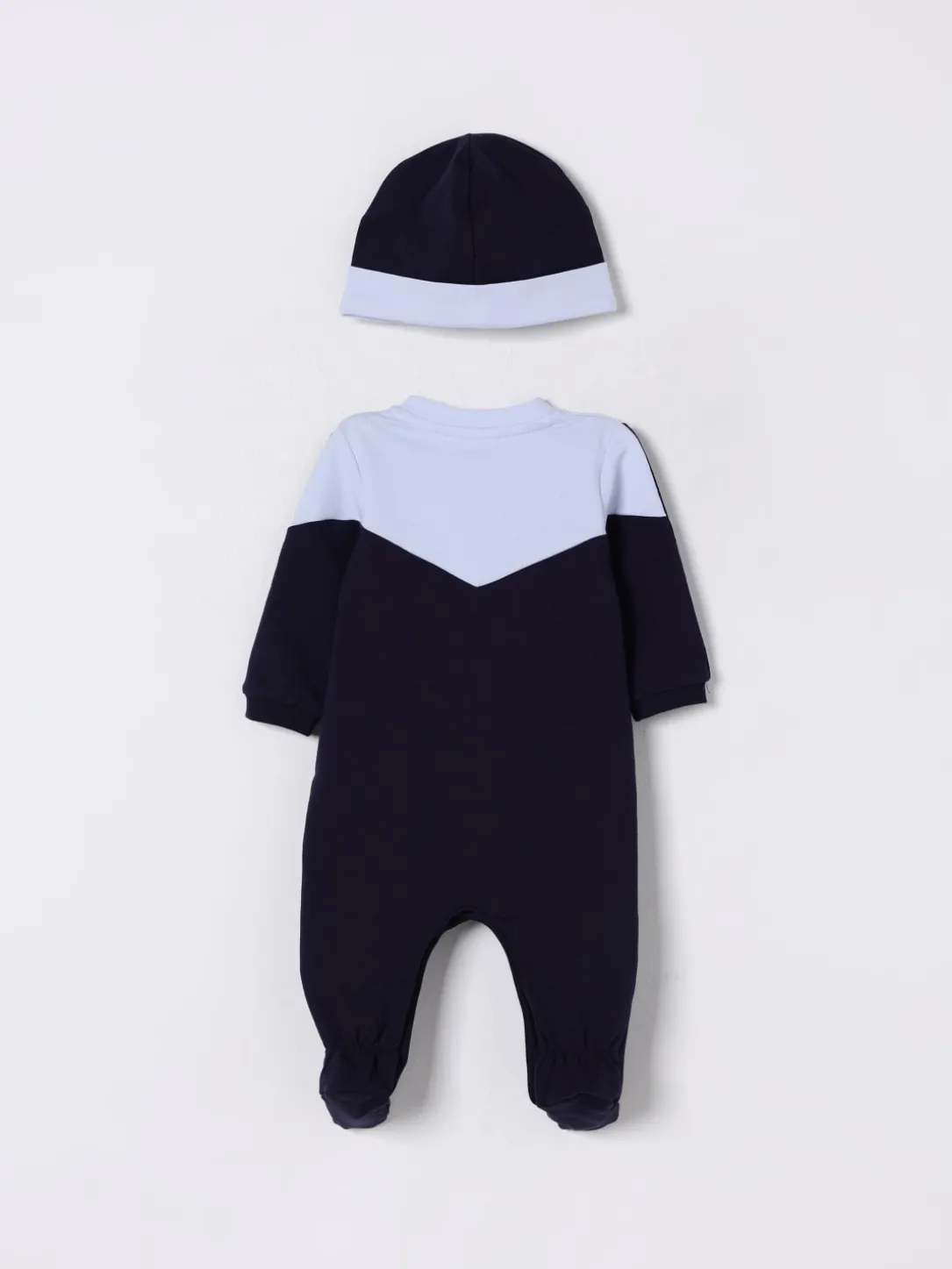 Coordinato in cotone con logo Boss