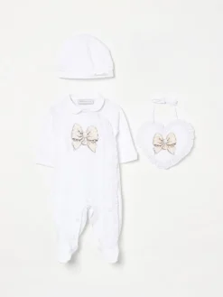 Coordinato in cotone con fiocco Monnalisa