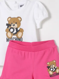 Coordinato in cotone con stampa Teddy Toy Moschino