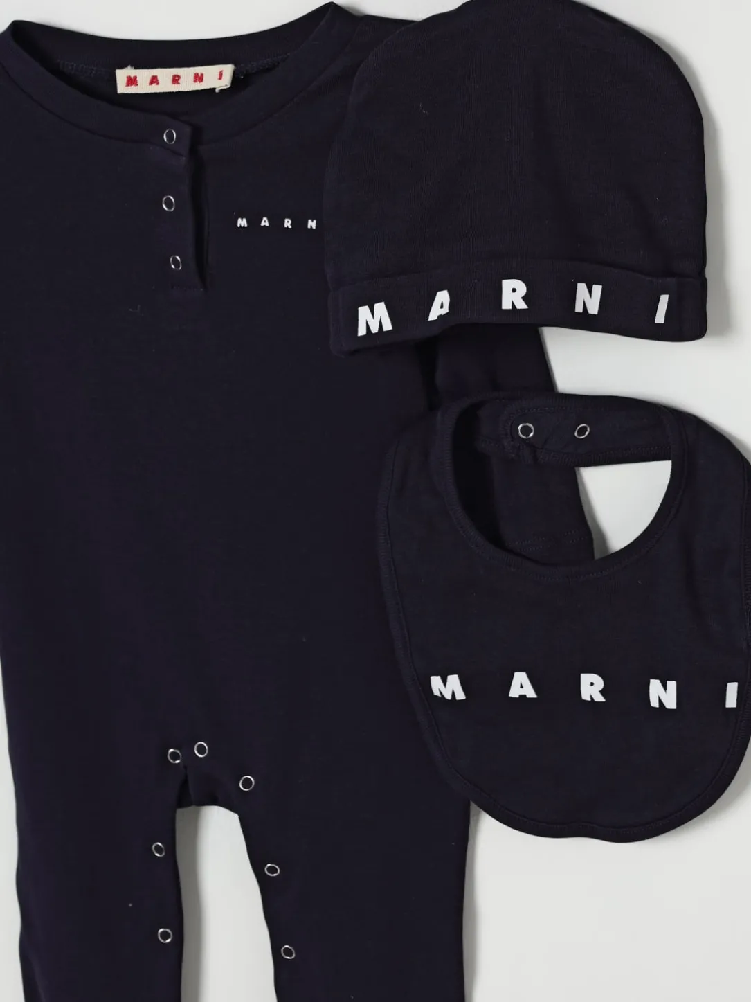 Coordinato in cotone con logo Marni