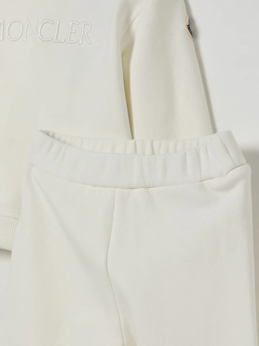 Coordinato in cotone con logo Moncler