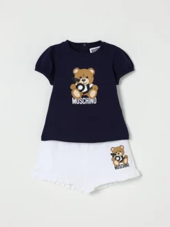 Coordinato in cotone con stampa Teddy Toy Moschino