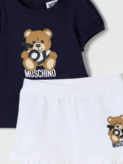 Coordinato in cotone con stampa Teddy Toy Moschino