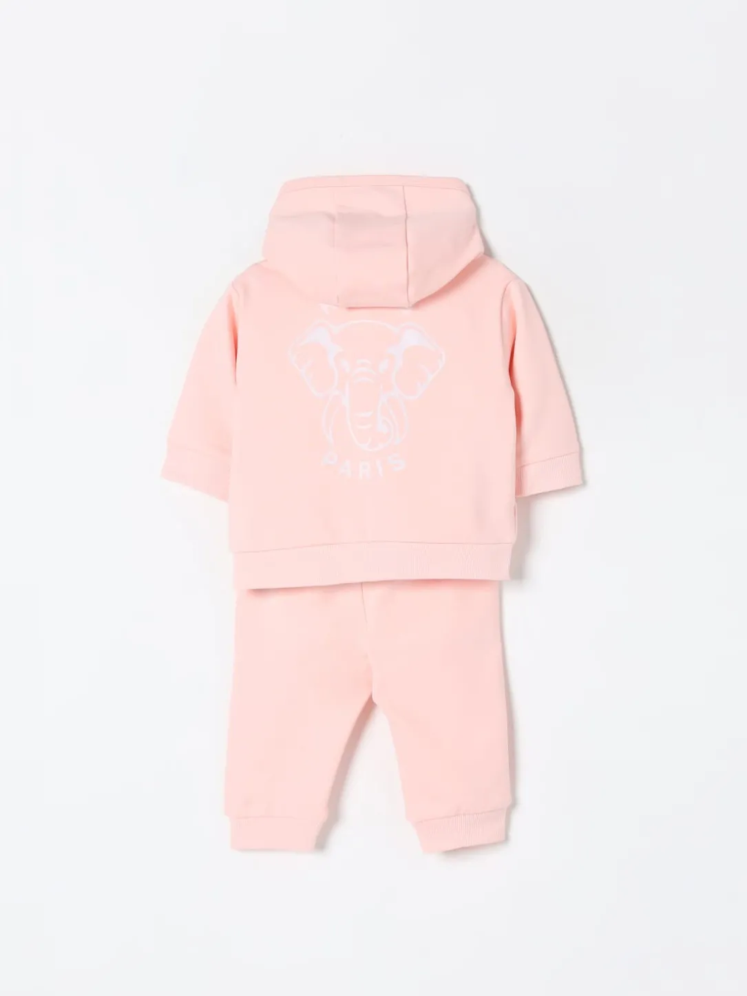 Coordinato in cotone con stampa Elefante Kenzo Kids