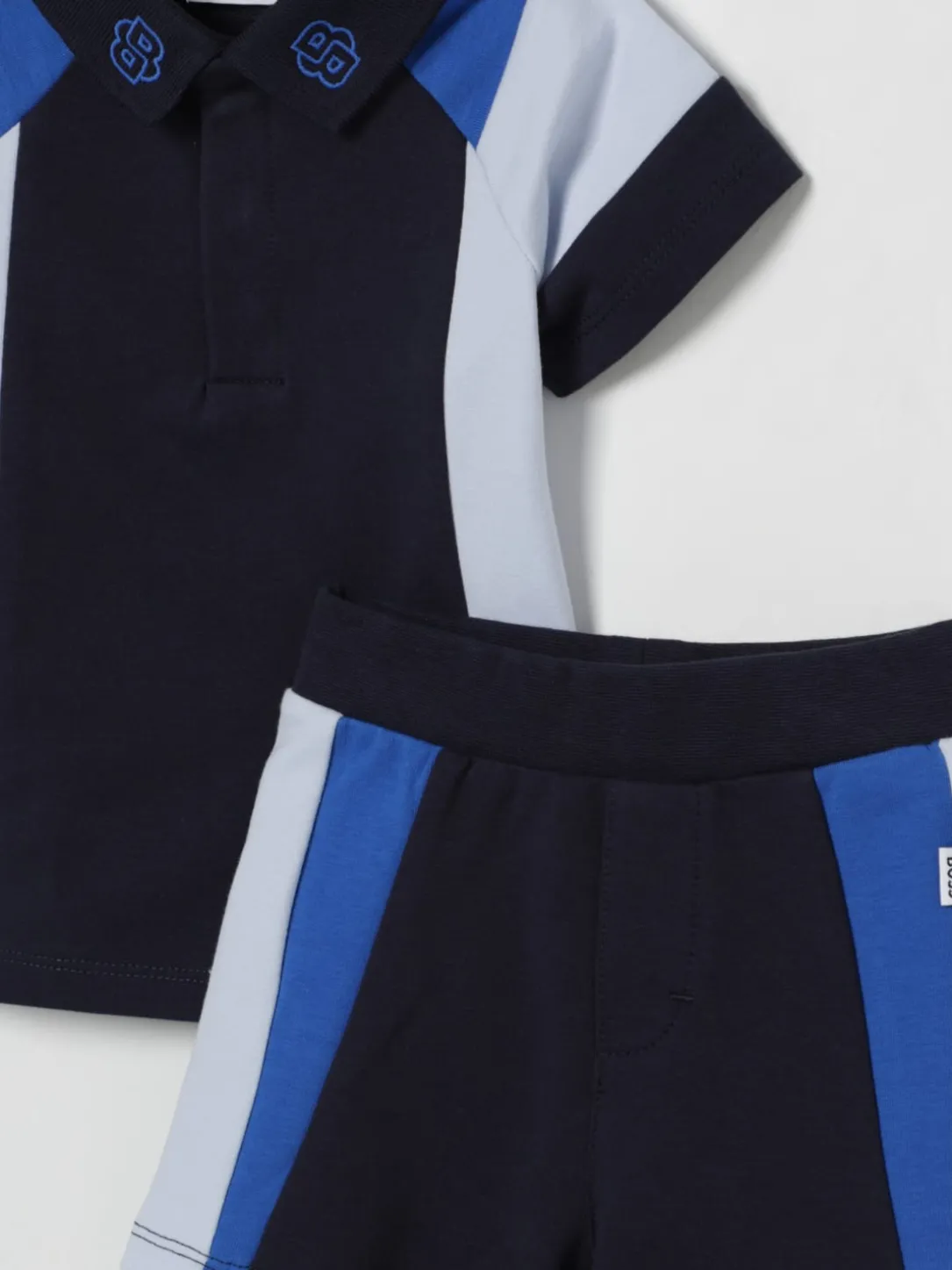 Coordinato in cotone con logo Boss