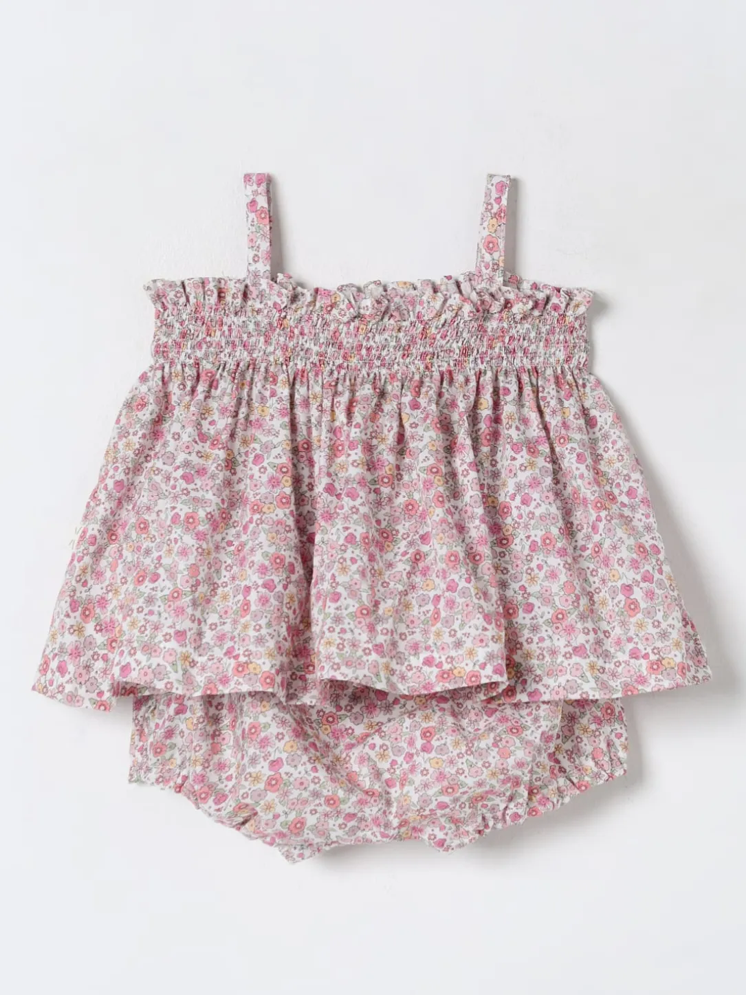 Coordinato in cotone floreale Teddy & Minou