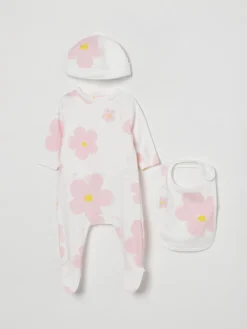 Coordinato in cotone floreale Little Marc Jacobs