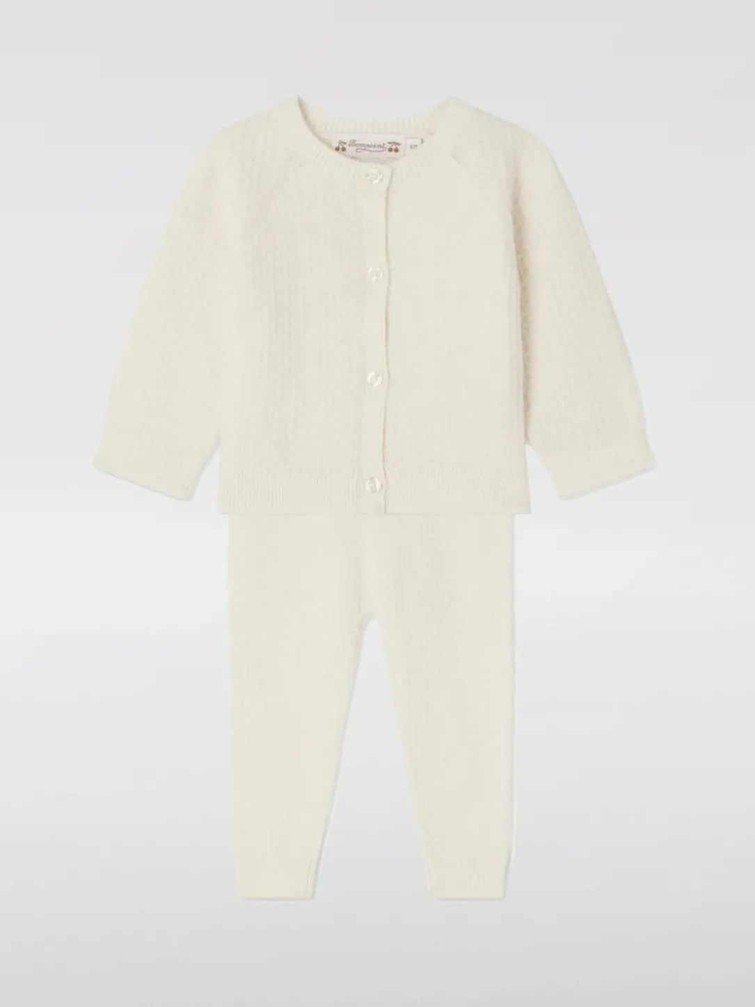 Coordinato in cotone organico e cashmere Bonpoint