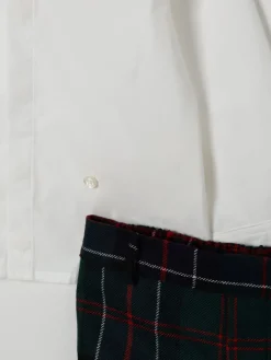 Coordinato in cotone tartan Fendi