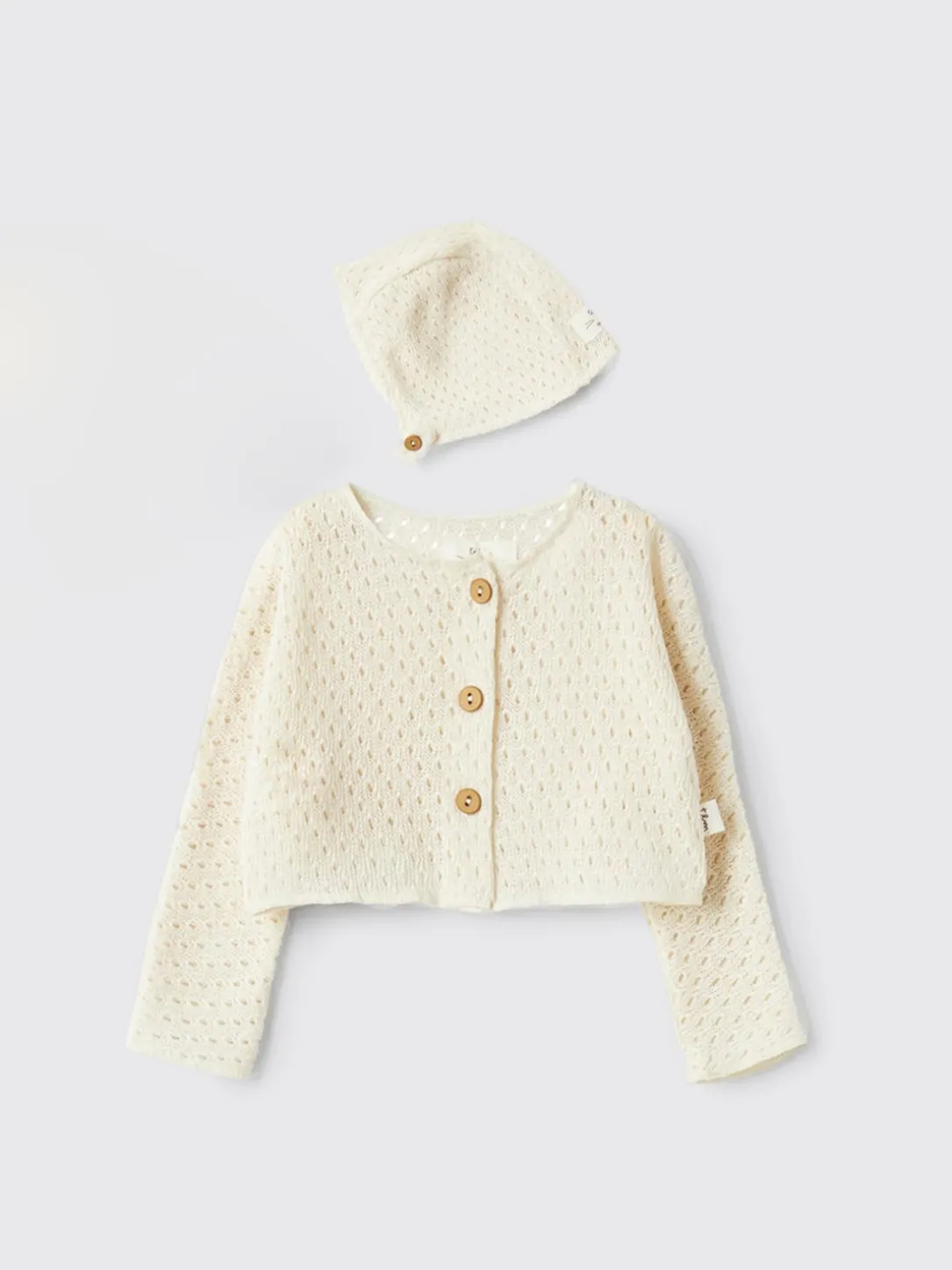 Coordinato in maglia di cotone Teddy & Minou