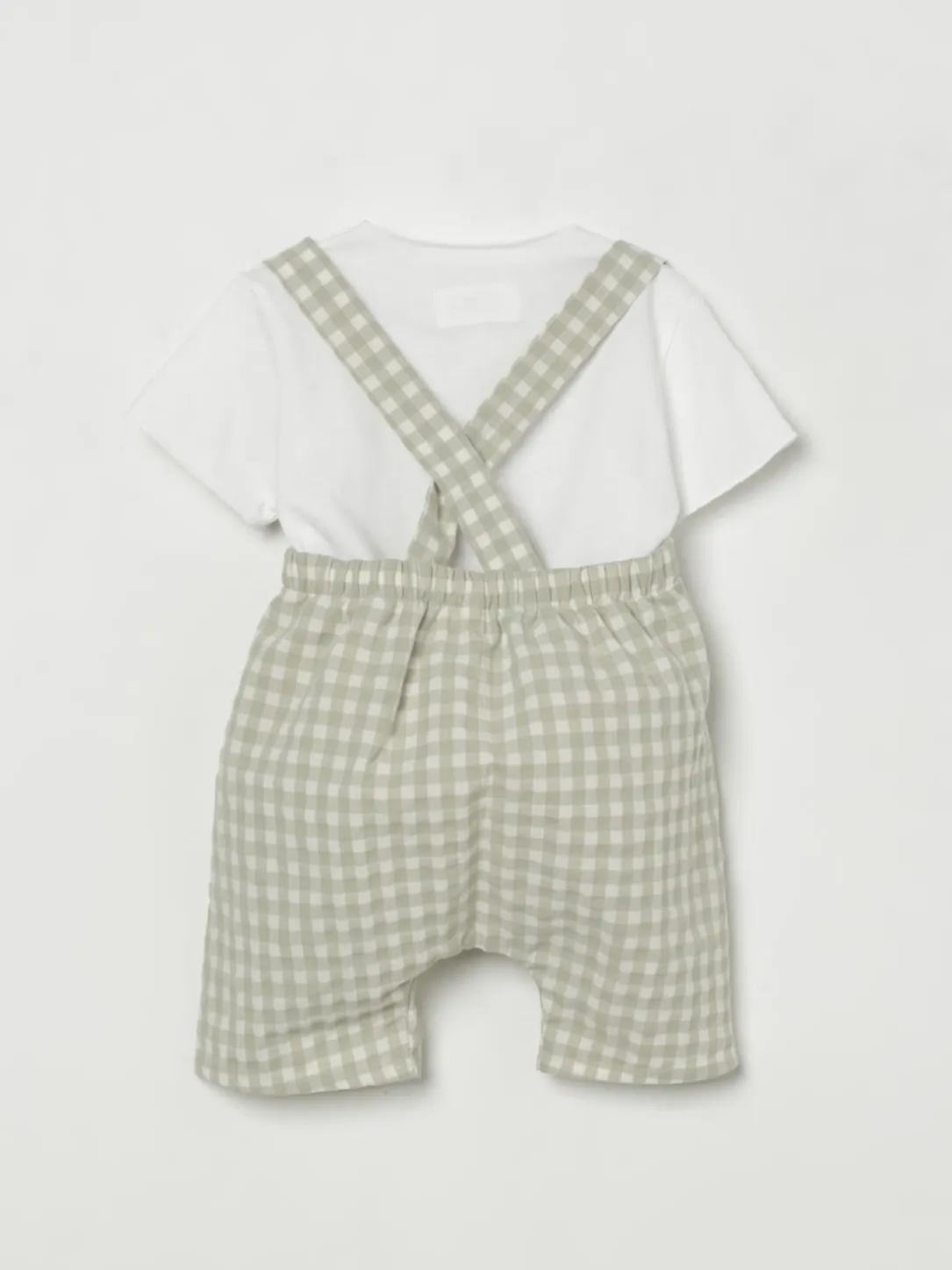 Coordinato in misto cotone a quadretti Teddy & Minou