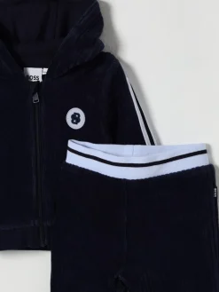 Coordinato in velluto con logo Boss