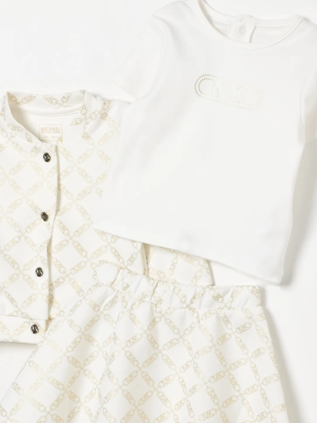 Coordinato in viscosa Michael Kors con logo all-over