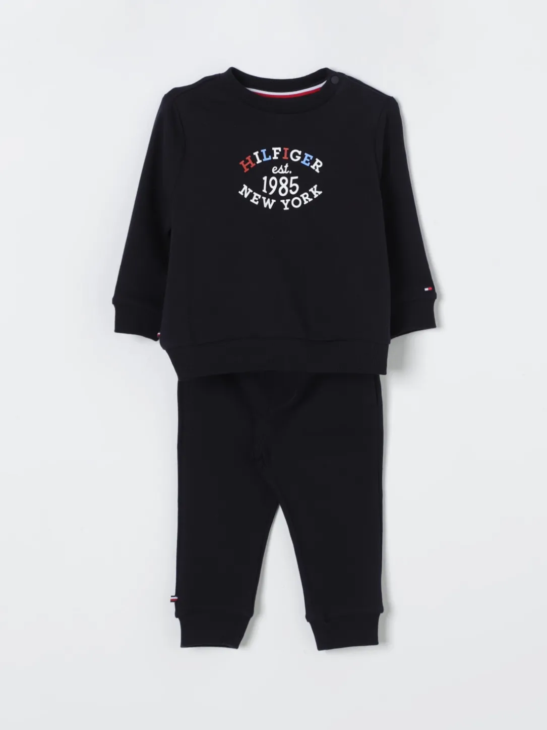 Coordinato sportivo in cotone con logo Tommy Hilfiger