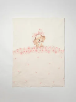 Copertina Monnalisa in cotone con stampa floreale