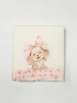 Copertina Monnalisa in cotone con stampa floreale