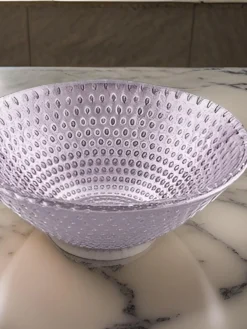 Coppetta tonda Ivv in vetro soffiato e lavorato