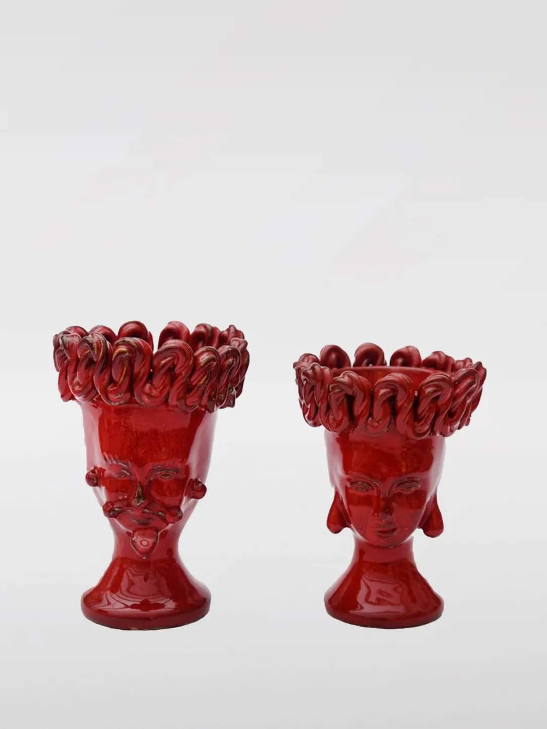 Coppia di Teste di Moro Bartes in ceramica