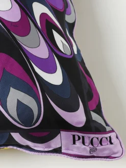 Cuscino Pucci in seta con stampa piazzata
