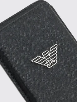 Custodia per telefono in pelle sintetica saffiano Emporio Armani