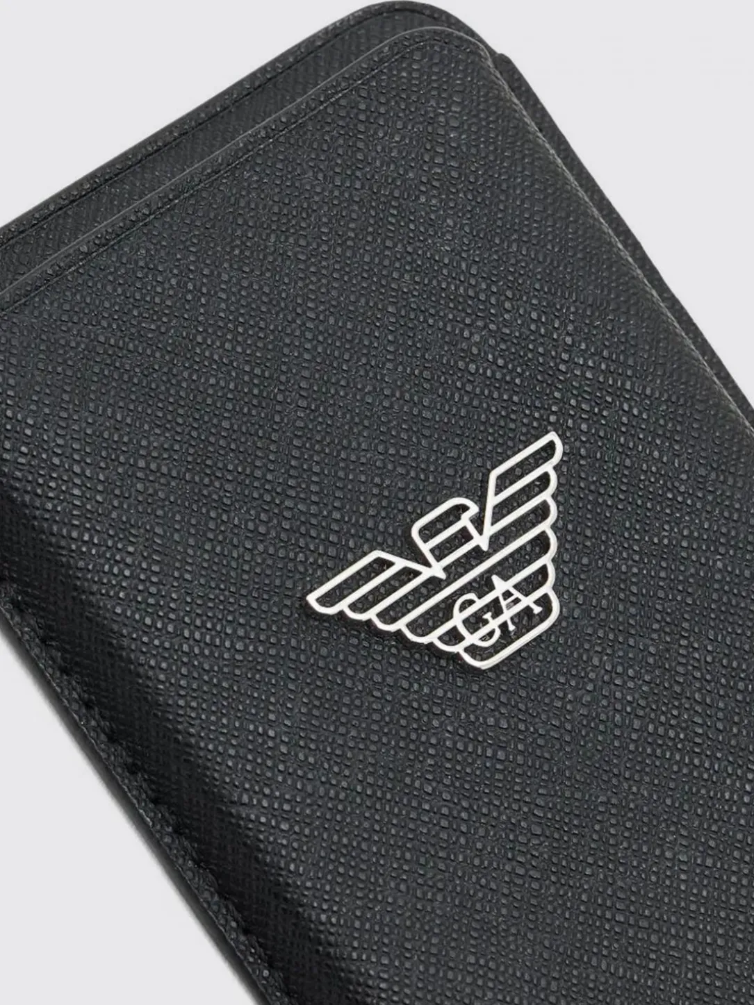 Custodia per telefono in pelle sintetica saffiano Emporio Armani