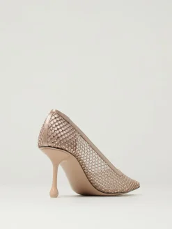 Décolleté Ixia Jimmy Choo in nylon a rete e raso con strass all over