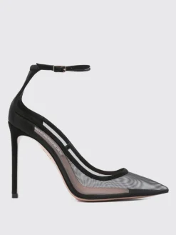 Décolleté Love Affair Aquazzura in camoscio e nylon a rete