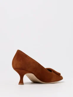 Décolleté Maysalepump Manolo Blahnik in camoscio