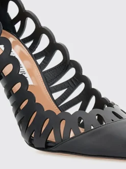 Décolleté Peep Aquazzura in pelle traforata