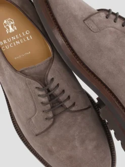 Derby Brunello Cucinelli in camoscio