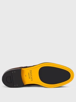 Derby Doucal's in pelle con motivo brogue