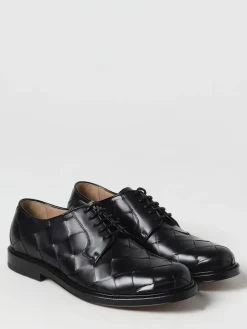 Derby Tie Bottega Veneta in pelle spazzolata intrecciata