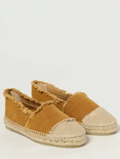 Espadrillas Kampala Castañer in canvas di cotone con profili sfrangiati