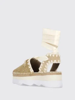 Espadrillas Mou in camoscio e mesh lurex