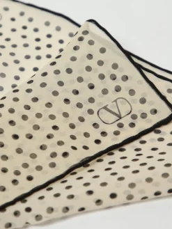 Fazzoletto da taschino Valentino Garavani in seta a pois