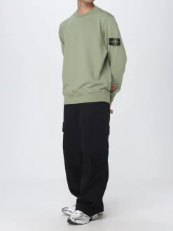 Felpa a girocollo basic in cotone Stone Island