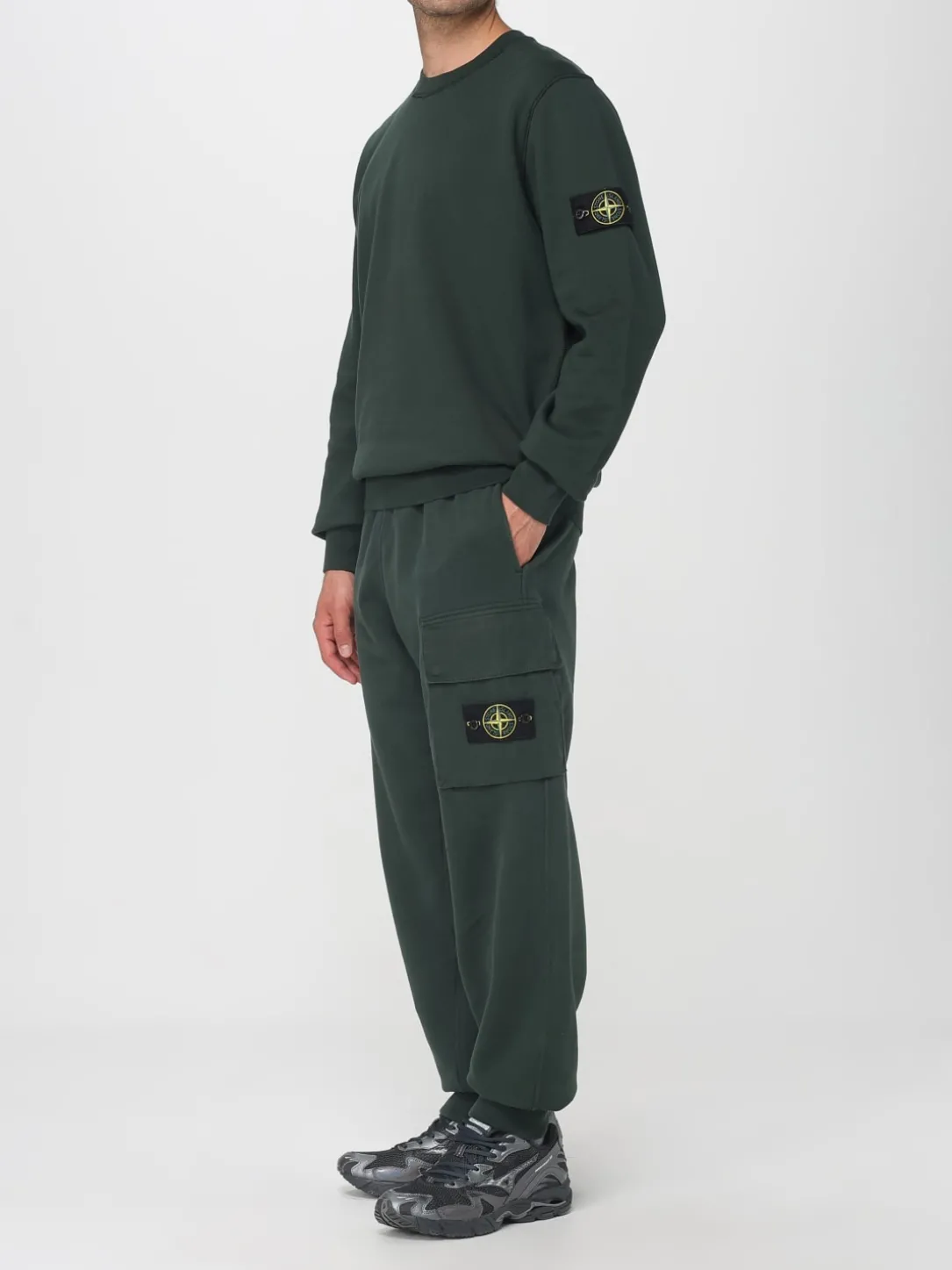 Felpa a girocollo basic in cotone Stone Island
